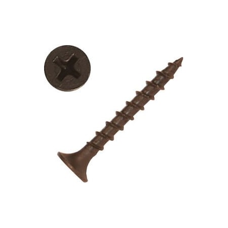 Screw Products Drywall Screw, #6 x 1-1/4 in, Steel, Bugle Head Phillips Drive DW-6114C-1